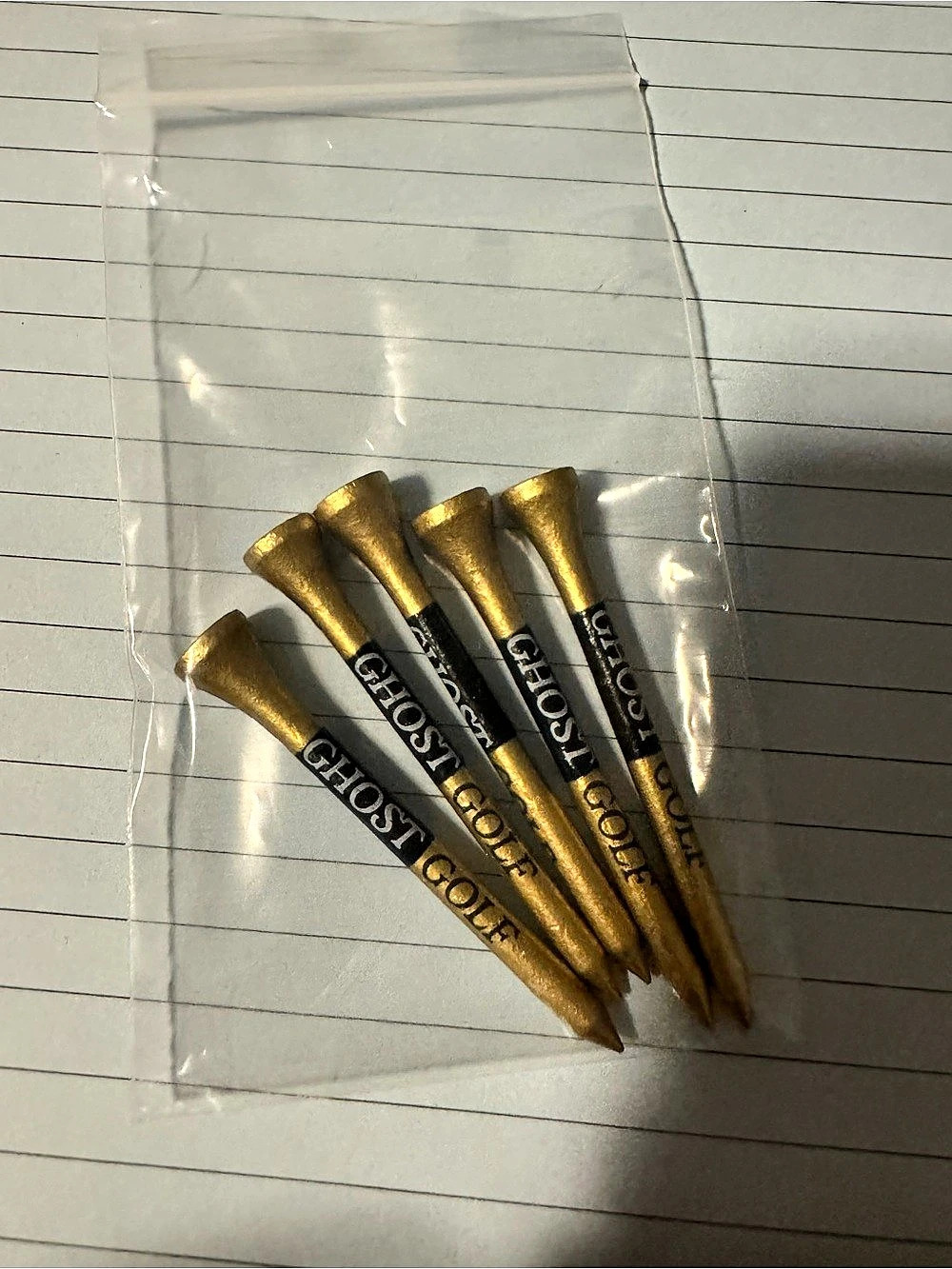 Ghost golf  Gold & Black tees